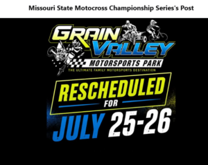 Missouri State Motocross Championship Series Flyer July 2026